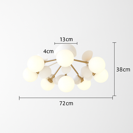 Plafonnier en verre lumineux pour intérieur moderne — LZ4X9P2