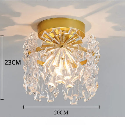 Plafonnier design moderne en verre motif flocon de neige — LZ4T9Q2