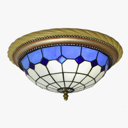 Plafonnier en vitrail style méditerranéen pour intérieur et extérieur — LZ4X9B2