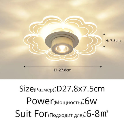 Plafonnier LED encastré avec spots style nordique — LZ4X9T