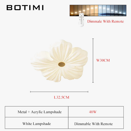 Plafonnier blanc à fleurs en montage surface moderne — LZ4P9XQ
