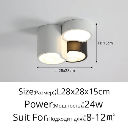 Plafonnier géométrique minimaliste pour entrée moderne — LZ4X9P2