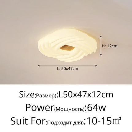 Plafonnier LED moderne crème pour chambre enfant — LZ4X9P2