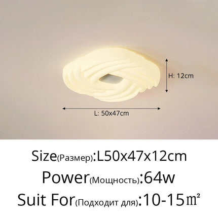 Plafonnier LED moderne crème pour chambre enfant — LZ4X9P2