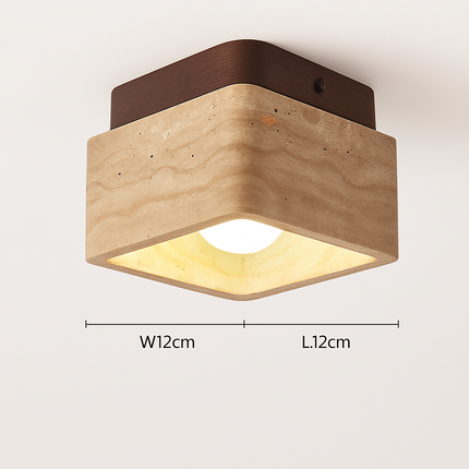 Plafonnier japonais en pierre style wabi-sabi pour intérieur et extérieur — LZ4XJ9