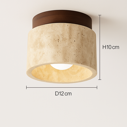 Plafonnier japonais en pierre style wabi-sabi pour intérieur et extérieur — LZ4XJ9