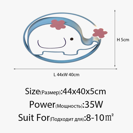 plafonnier éléphant mignon pour chambre d'enfant éclairage intérieur ludique