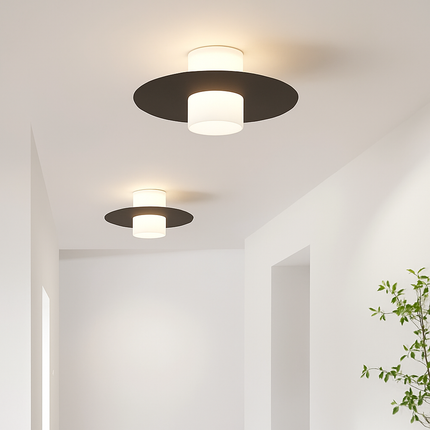 Plafonnier LED moderne noir et blanc pour salon, cuisine et couloir — LZ4X9P2Q