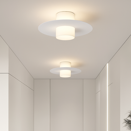 Plafonnier LED moderne noir et blanc pour salon, cuisine et couloir — LZ4X9P2Q