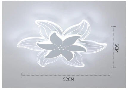 Plafonnier LED art déco à motif fleuri pour bureau et étude — LZ3F9XQ
