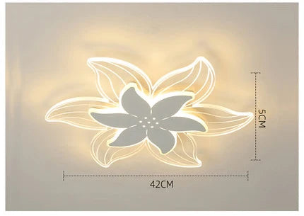 Plafonnier LED art déco à motif fleuri pour bureau et étude — LZ3F9XQ