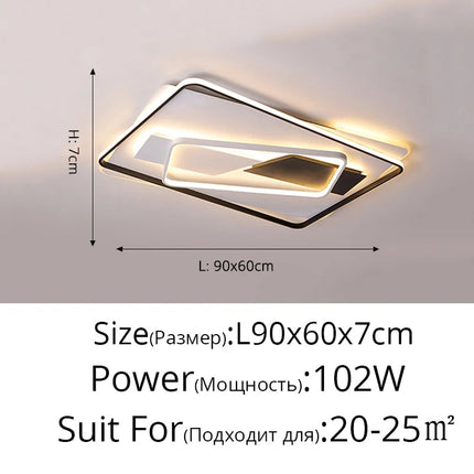 Plafonnier LED luxe au design géométrique Art déco pour intérieur — LZ4X9M