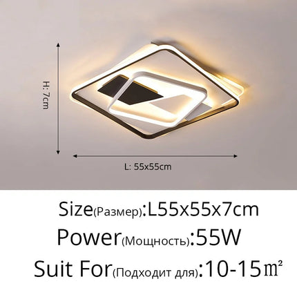 Plafonnier LED luxe au design géométrique Art déco pour intérieur — LZ4X9M