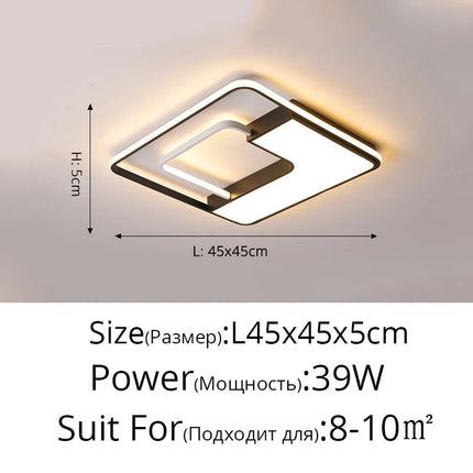 Plafonnier LED Art Déco géométrique pour éclairage intérieur luxueux — LZ4X9P2