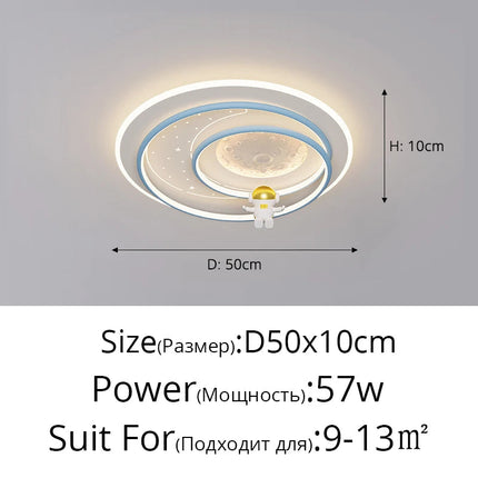 Plafonnier LED astronaute dessin animé avec protection des yeux pour enfants — LZ4X9T