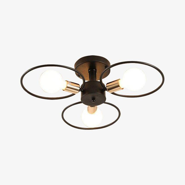 Plafonnier LED avec plusieurs cercles en métal
