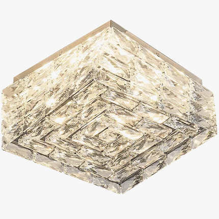 Plafonnier LED carré en cristal au design moderne pour intérieur — LZ4X9J