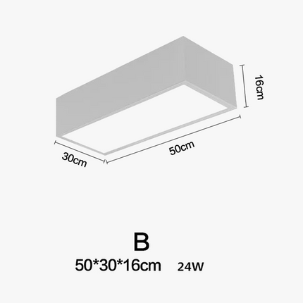 Plafonnier LED carré à intensité variable à installer soi-même — LZ4P9XQ