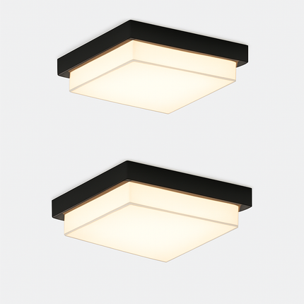 Plafonnier LED carré étanche pour extérieur, jardin et porche — LZ4X9T