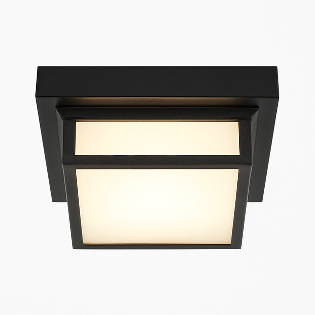 Plafonnier LED carré étanche pour extérieur, jardin et porche — LZ4X9T