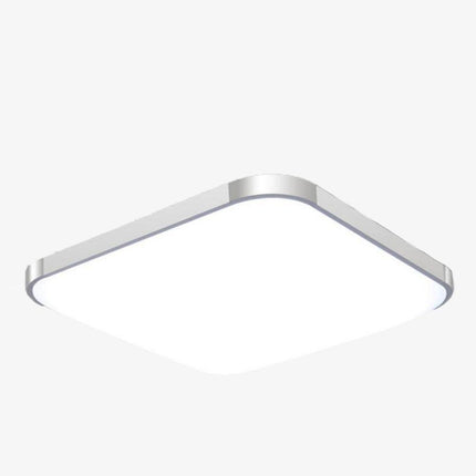 Plafonnier LED carré chromé aux bords arrondis Energy — LZ7XQ2