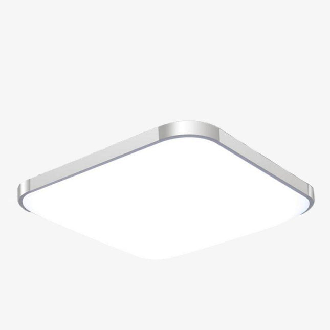 Plafonnier LED carré chromé aux bords arrondis Energy — LZ7XQ2