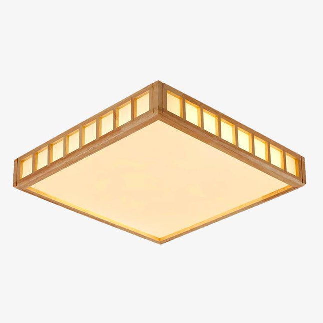 Plafonnier LED carré style japonais Tatami