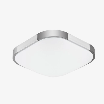 Plafonnier LED carré à angles arrondis finition chromée — LZ4X9T