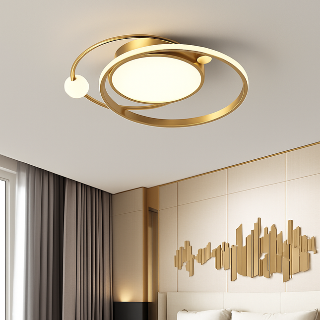 Plafonnier LED circulaire design simple avec télécommande — LZ4V7Q2