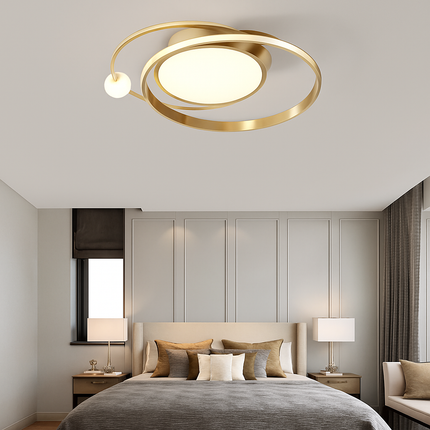Plafonnier LED circulaire design simple avec télécommande — LZ4V7Q2