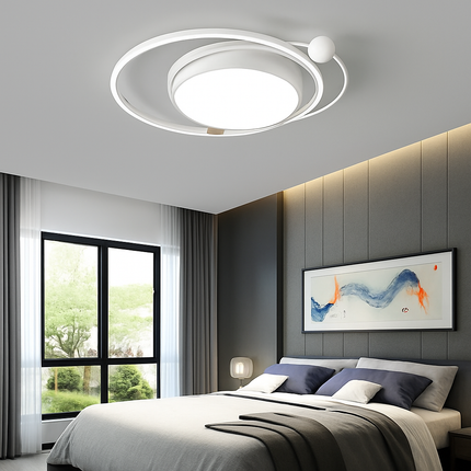Plafonnier LED circulaire design simple avec télécommande — LZ4V7Q2