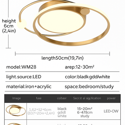 Plafonnier LED circulaire design simple avec télécommande — LZ4V7Q2