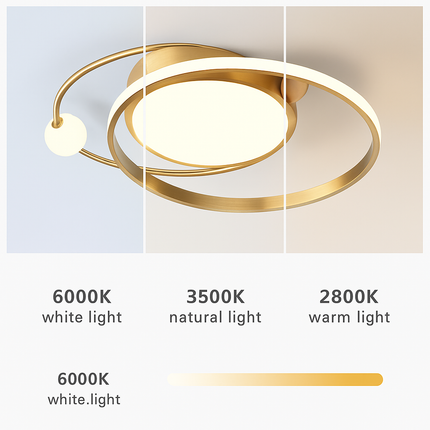 Plafonnier LED circulaire design simple avec télécommande — LZ4V7Q2