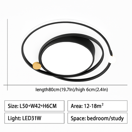 Plafonnier LED circulaire design simple avec télécommande — LZ4V7Q2