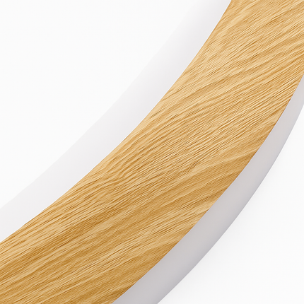 Plafonnier LED circulaire effet grain de bois design minimaliste — LZ4X9P