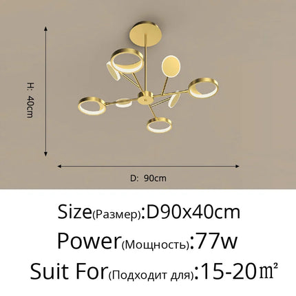 Plafonnier LED décoratif pour intérieur moderne — LZ4X9T