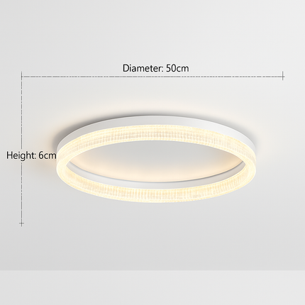 Plafonnier LED design moderne rond et carré en cristal doré — LZ4X9P2