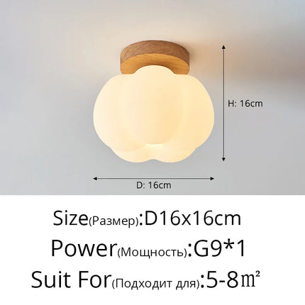 Plafonnier LED design nordique en forme de fleur citrouille — LZ4X9T1
