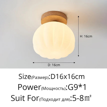 Plafonnier LED design nordique en forme de fleur citrouille — LZ4X9T1