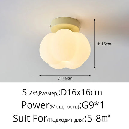 Plafonnier LED design nordique en forme de fleur citrouille — LZ4X9T1