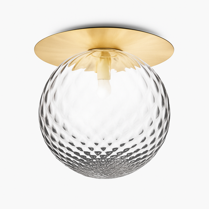 Plafonnier LED rond doré avec globe en verre Porch — LZ4X9T1