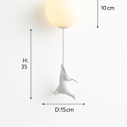 Plafonnier LED enfant motif ours dessin animé — LZ4X9P2