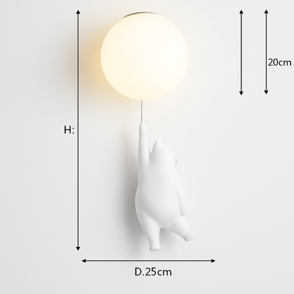 Plafonnier LED enfant motif ours dessin animé — LZ4X9P2