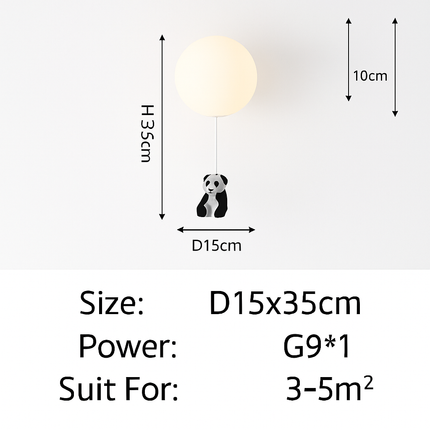 Plafonnier LED enfant motif ours dessin animé — LZ4X9P2