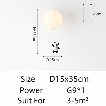 Plafonnier LED enfant motif ours dessin animé — LZ4X9P2