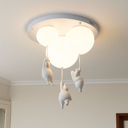 Plafonnier LED enfant motif ours dessin animé — LZ4X9P2