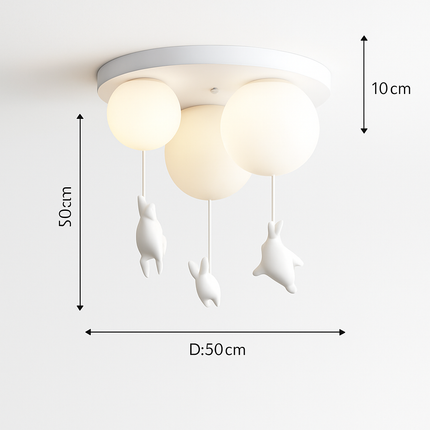 Plafonnier LED enfant motif ours dessin animé — LZ4X9P2