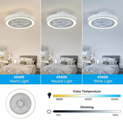 Plafonnier LED dimmable 6 niveaux avec télécommande moderne — LZ4X9P
