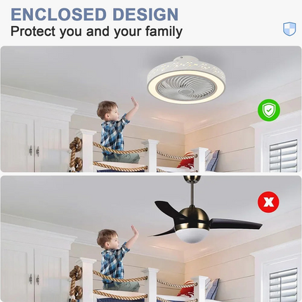 Plafonnier LED dimmable 6 niveaux avec télécommande moderne — LZ4X9P