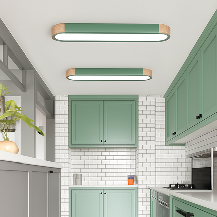 Plafonnier LED dimmable en bois pour espaces variés — LZ4X9Q